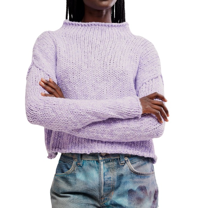 Opal Rollneck Sweater in Purple