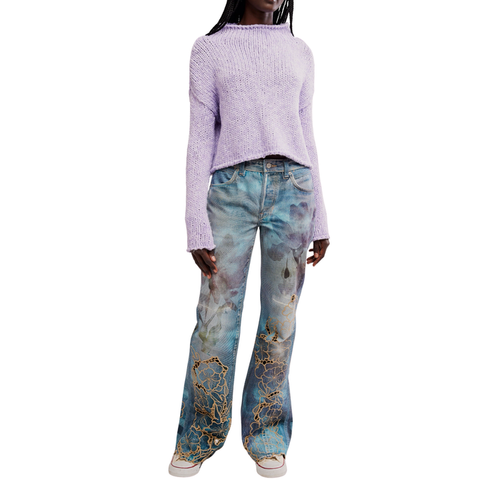 Opal Rollneck Sweater in Purple