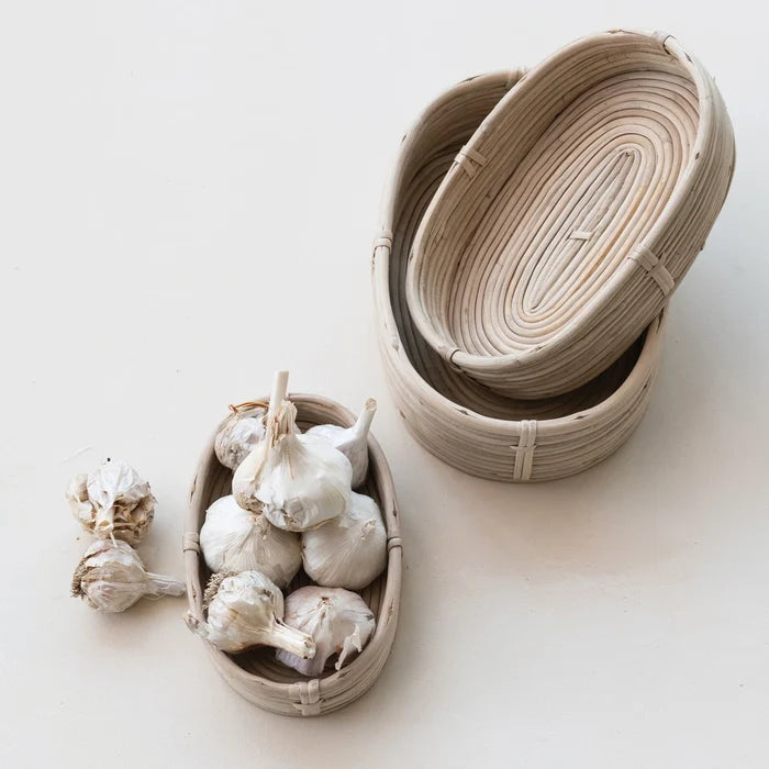 Oval Rattan Basket - Madison's Niche