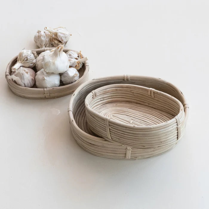 Oval Rattan Basket - Madison's Niche