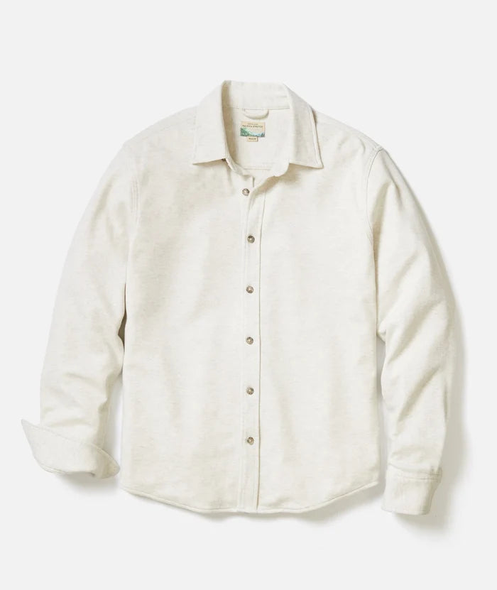 Pacifica Stretch Twill Shirt in Oatmeal - Madison's Niche