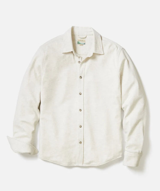 Pacifica Stretch Twill Shirt in Oatmeal - Madison's Niche