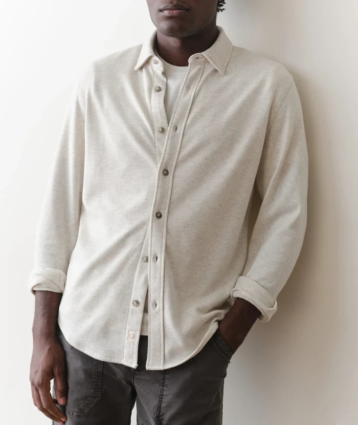 Pacifica Stretch Twill Shirt in Oatmeal - Madison's Niche
