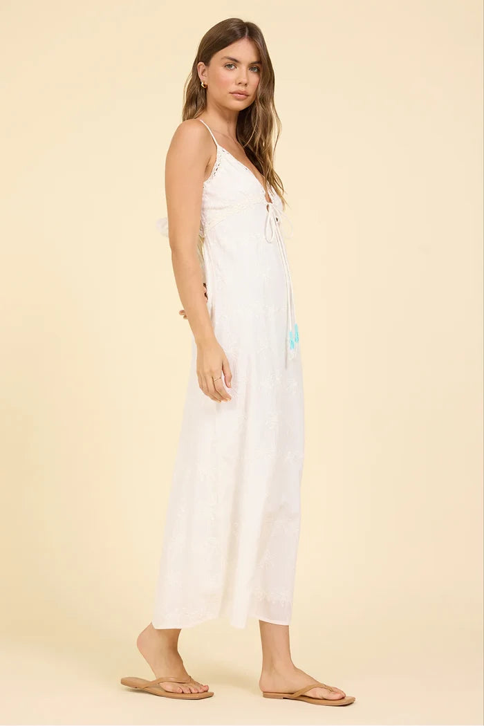Palm Eyelet Maxi Dress - Madison's Niche