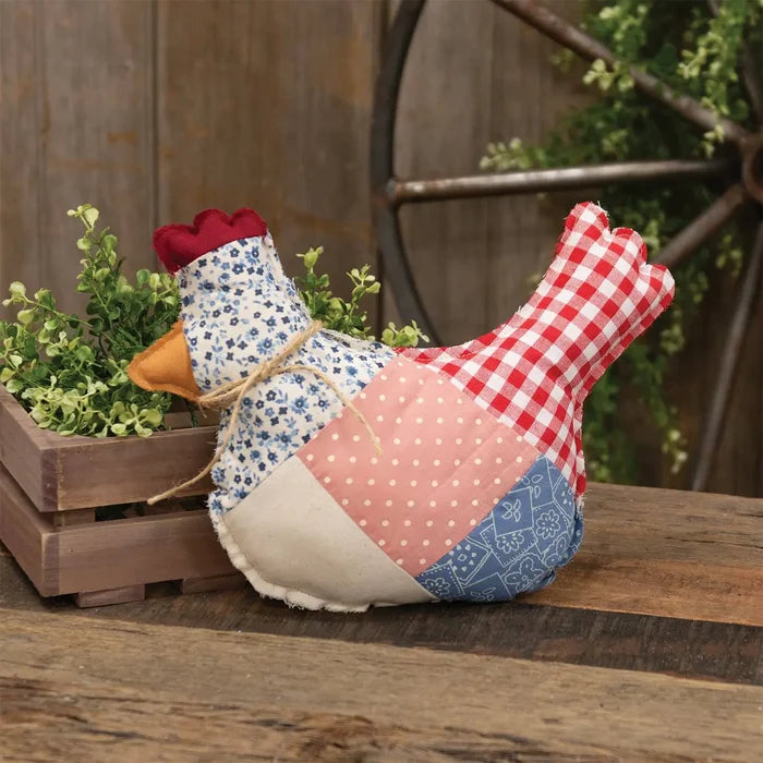 Patchwork Chicken Pillow - Madison's Niche