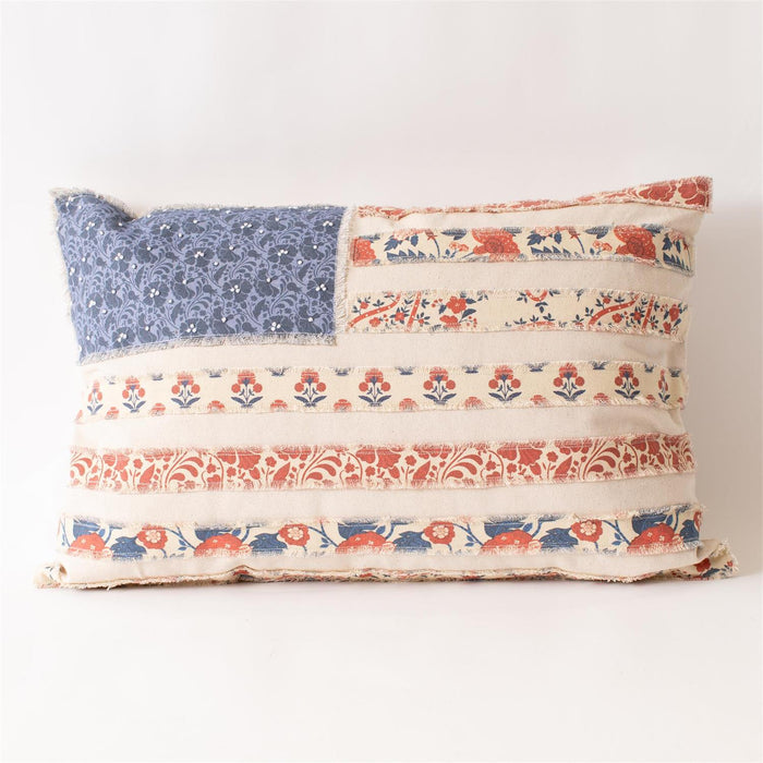 Patchwork Flag Lumbar Pillow - Madison's Niche