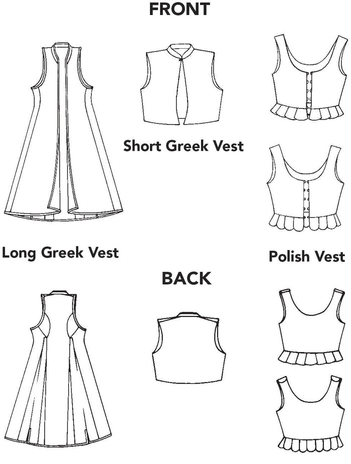 Pattern 126 Vests from Greece and Poland