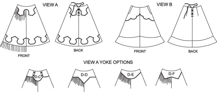 Pattern 243 Rodeo Cowgirl Skirt