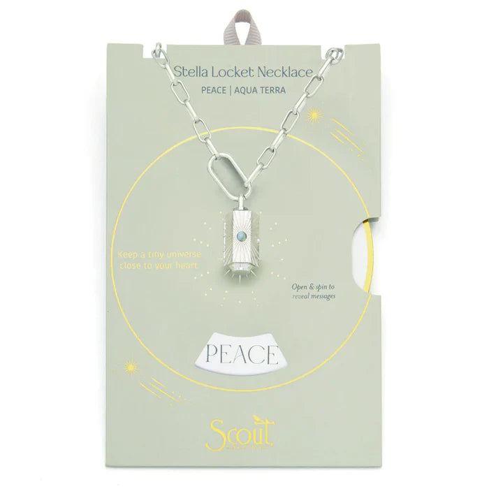 Peace Stella Necklace in Aqua Terra Silver - Madison's Niche