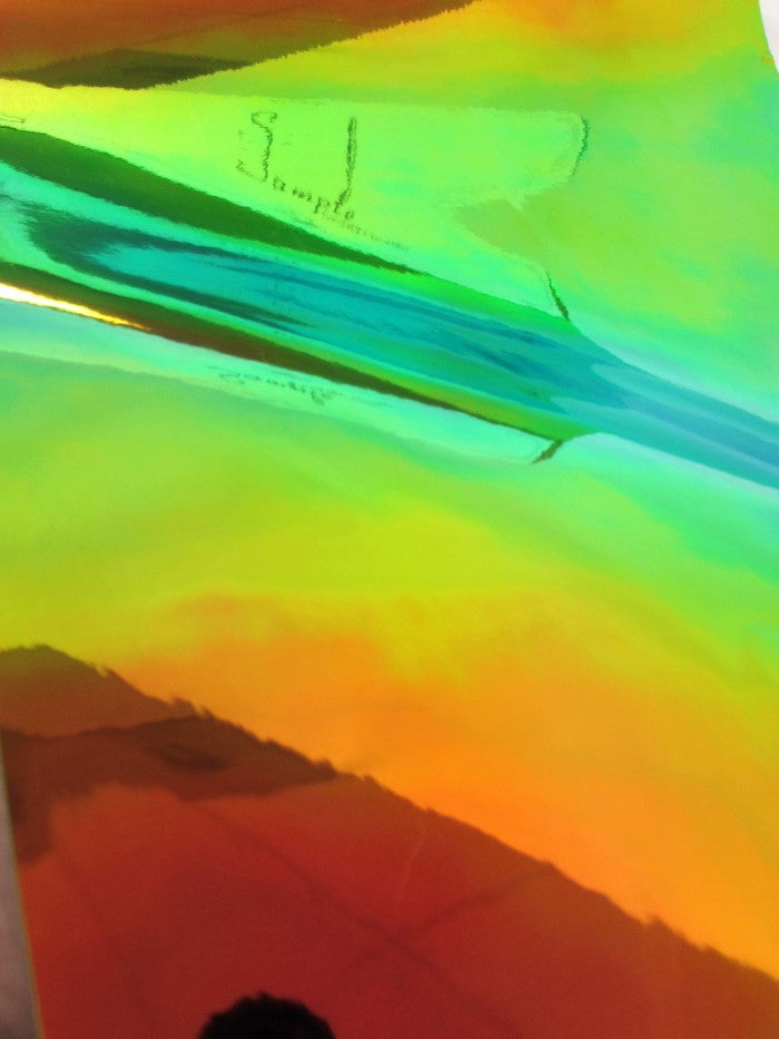 Pearl Holographic Multi-Color Chrome Vinyl Fabric / Sold By The Yard