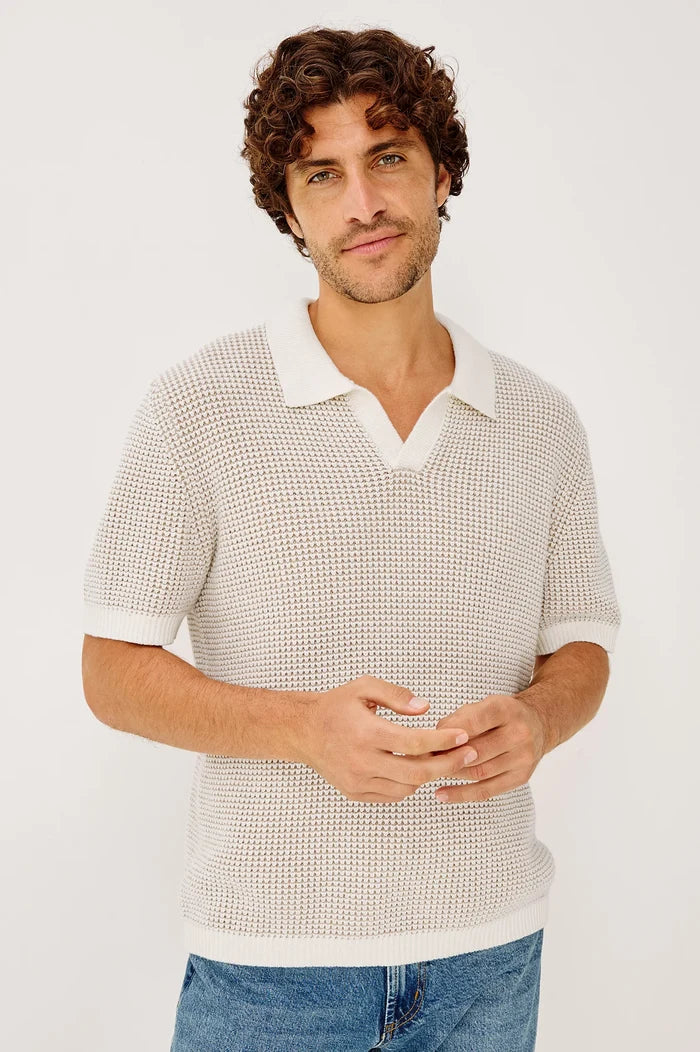 Pearson Polo Shirt in White Sands - Madison's Niche