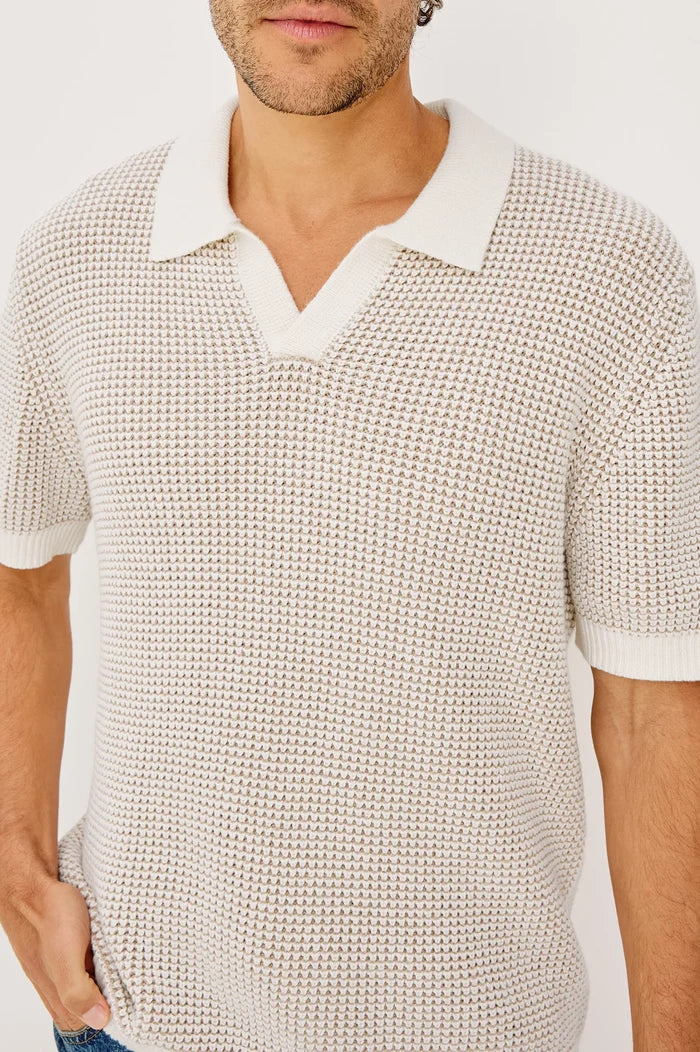 Pearson Polo Shirt in White Sands - Madison's Niche
