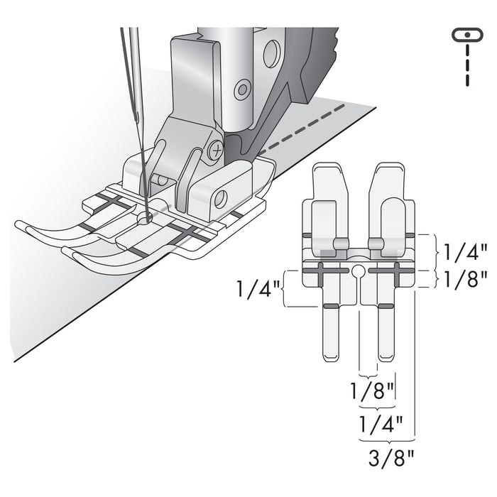 PFAFF® Clear 1/4 inch Quilting Foot for IDT™ System -- Product Image