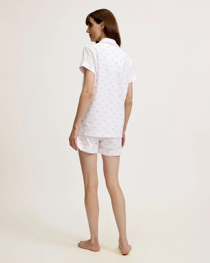 Pima Short Set in Blushing Bows - Madison's Niche