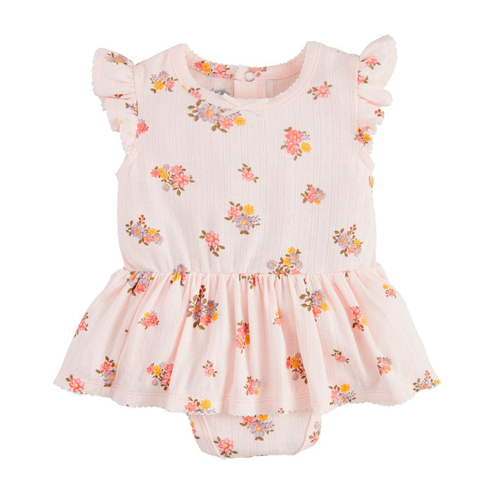 Pink Floral Skirted Crawler - Madison's Niche