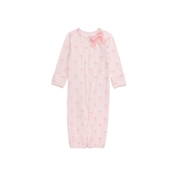 Pink Gingham Bow Gown - Madison's Niche