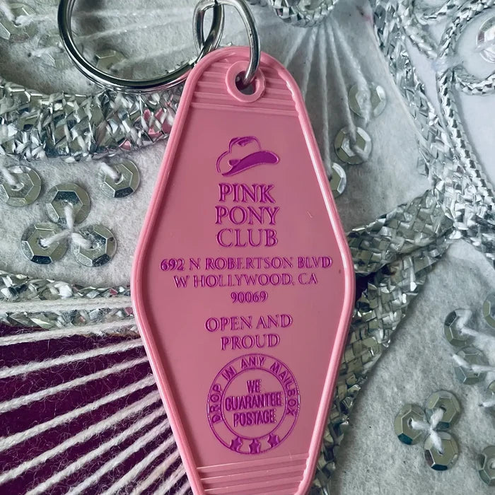 Pink Pony Club Motel Key Fob - Madison's Niche