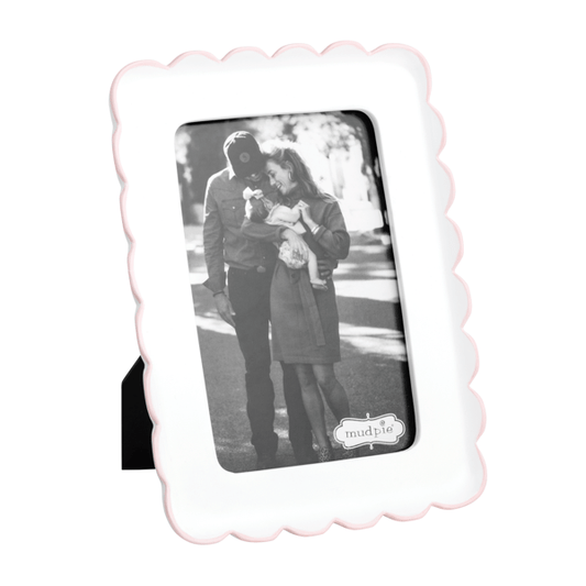 Pink Scallop Resin Frame - Madison's Niche