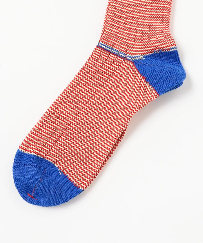 Pinstripe Socks - Red Blue