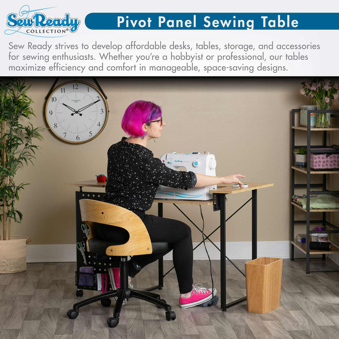 Pivot Panel Sewing Table Ashwood / Graphite
