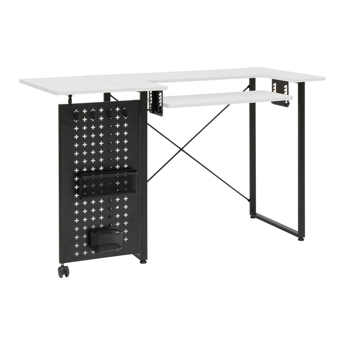 Pivot Panel Sewing Table White / Graphite