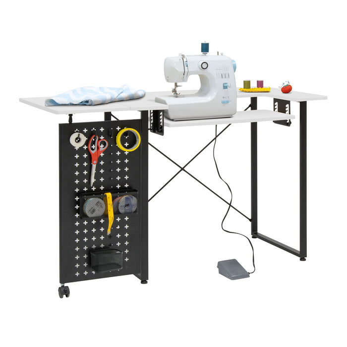 Pivot Panel Sewing Table White / Graphite