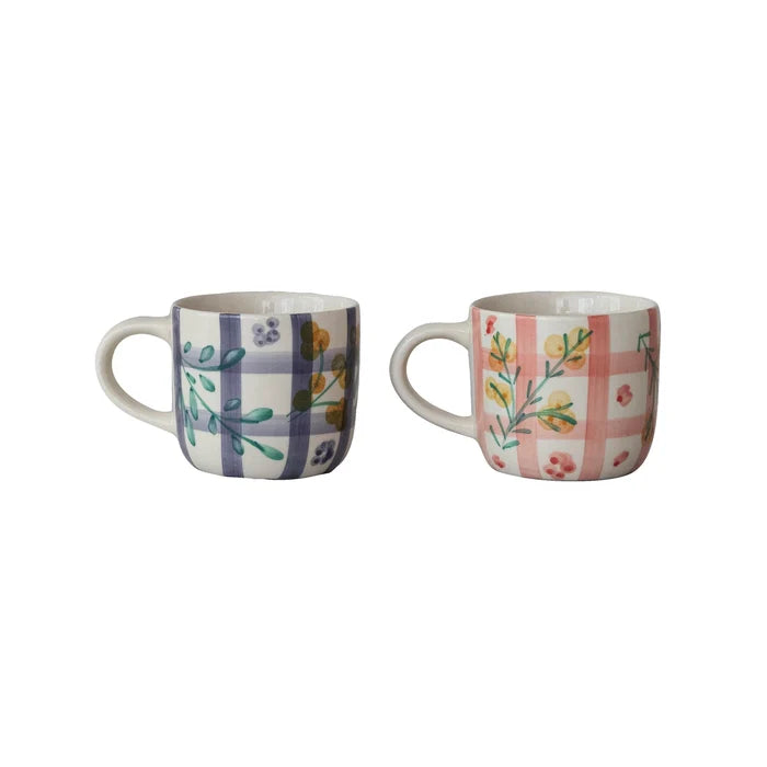 Plaid Floral Mug - Madison's Niche