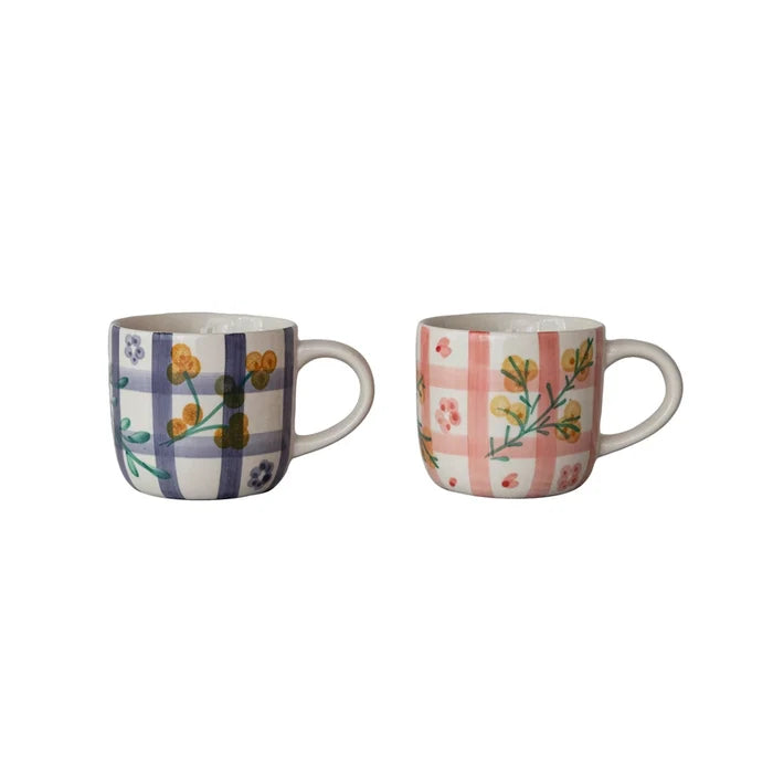 Plaid Floral Mug - Madison's Niche