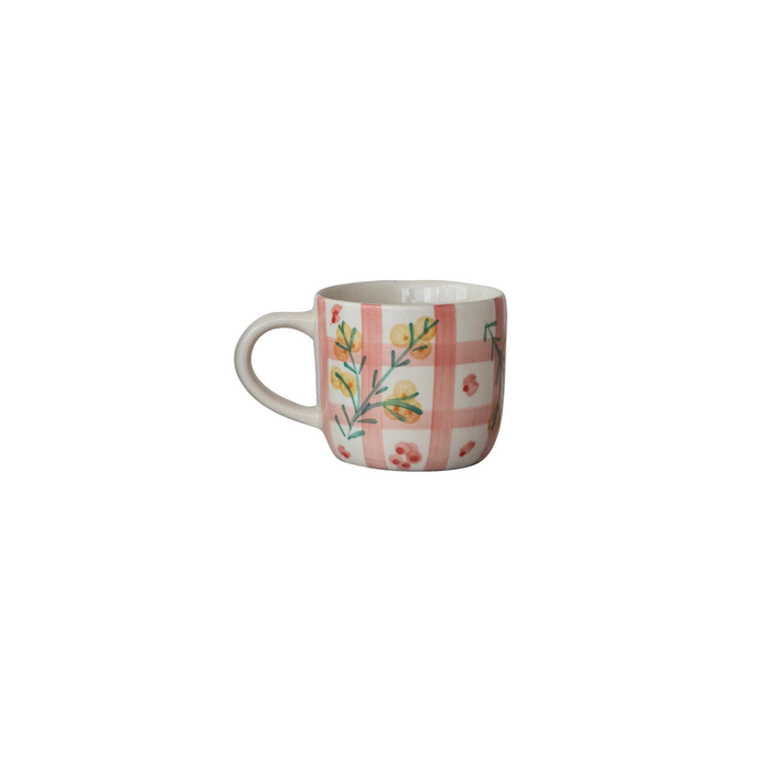 Plaid Floral Mug - Madison's Niche
