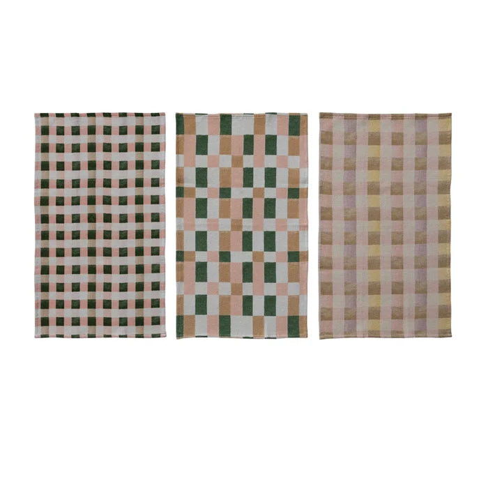 Plaid Waffle Weave Tea Towel - Madison's Niche