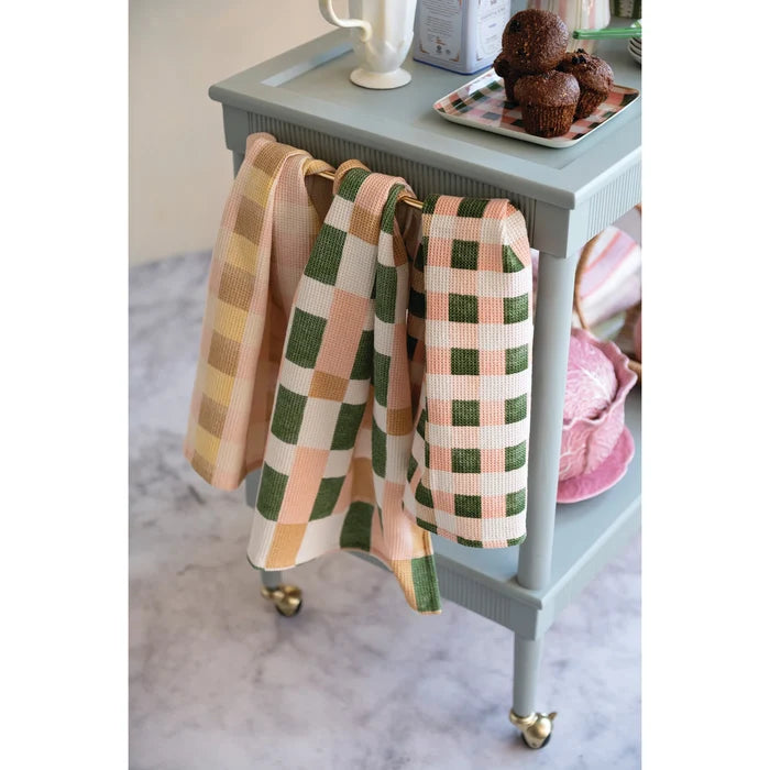 Plaid Waffle Weave Tea Towel - Madison's Niche