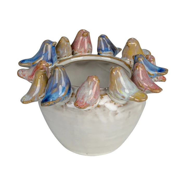 Planter with Bird Rim - Madison's Niche