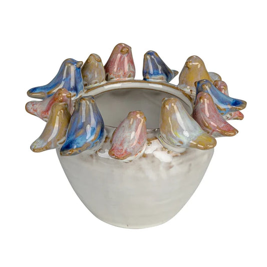 Planter with Bird Rim - Madison's Niche