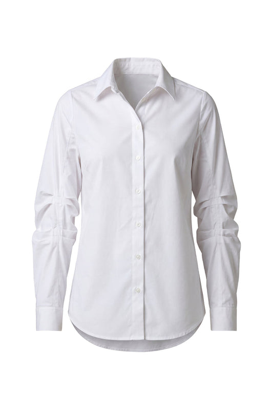 Pleated Sleeve Buttone Front Shirt