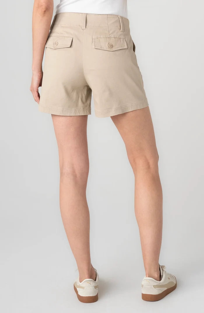 Pleated Trouser Short in Safari Sand - Madison's Niche