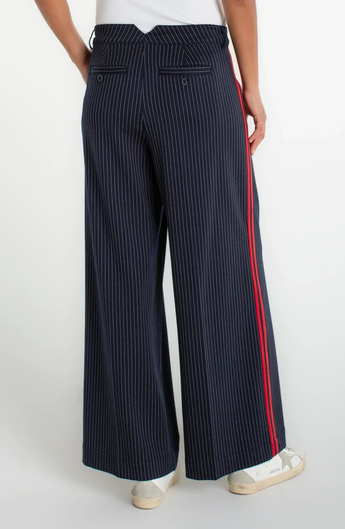 Pleated Trouser with Side Stripe - Madison's Niche