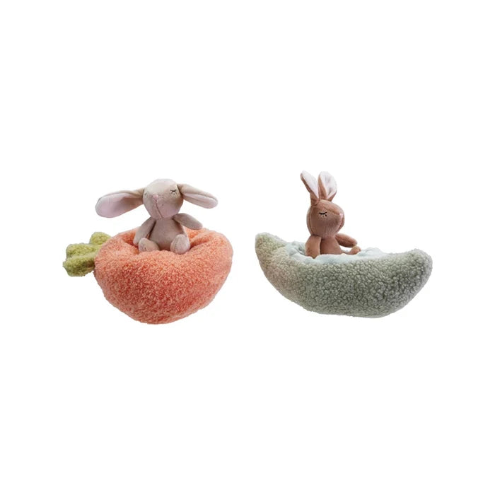 Plush Bunny in Veggie Bed - Madison's Niche