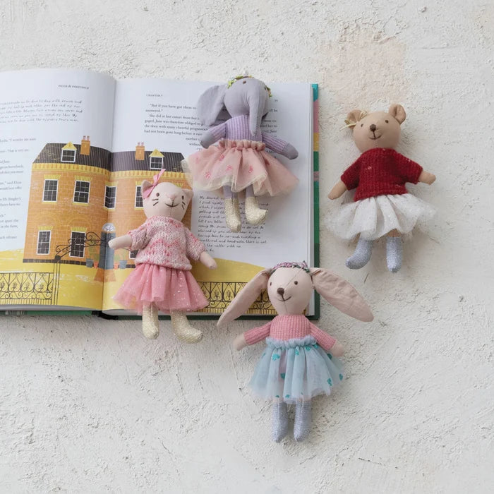 Plush Cotton Animal in Dresses - Madison's Niche