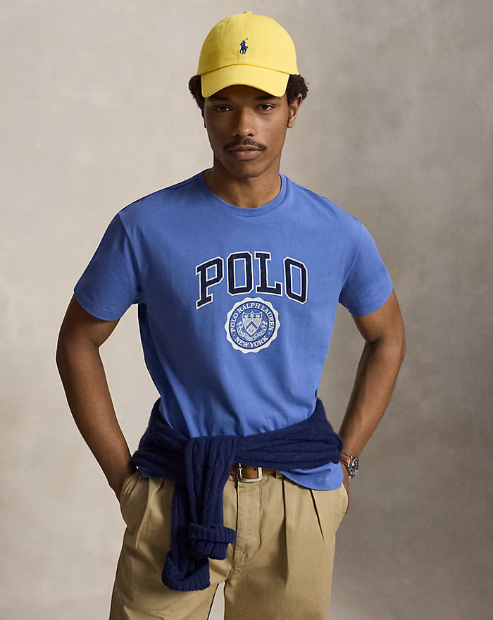Polo Crest Graphic T-Shirt in Bastille Blue