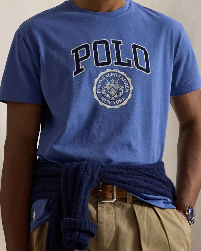 Polo Crest Graphic T-Shirt in Bastille Blue