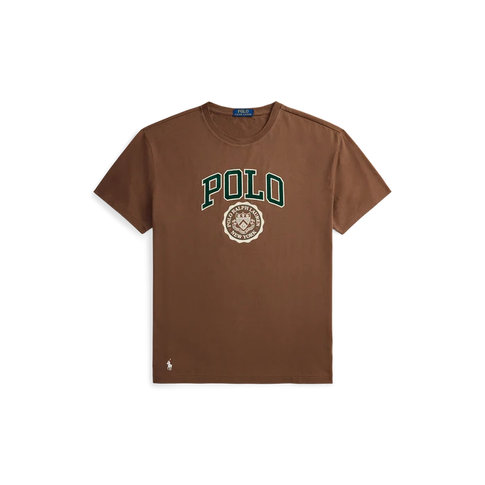Polo Crest Graphic T-Shirt in Brown
