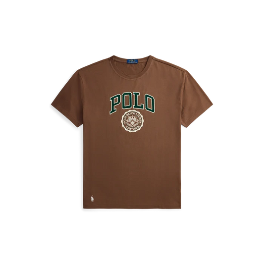 Polo Crest Graphic T-Shirt in Brown