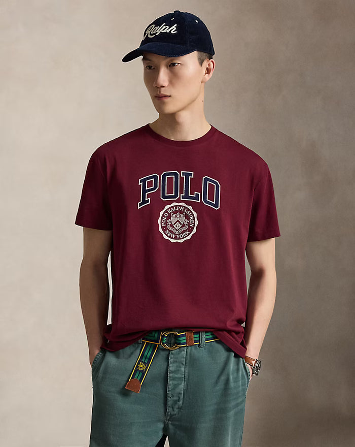 Polo Crest Graphic T-Shirt in Classic Wine