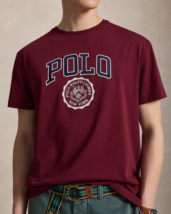 Polo Crest Graphic T-Shirt in Classic Wine