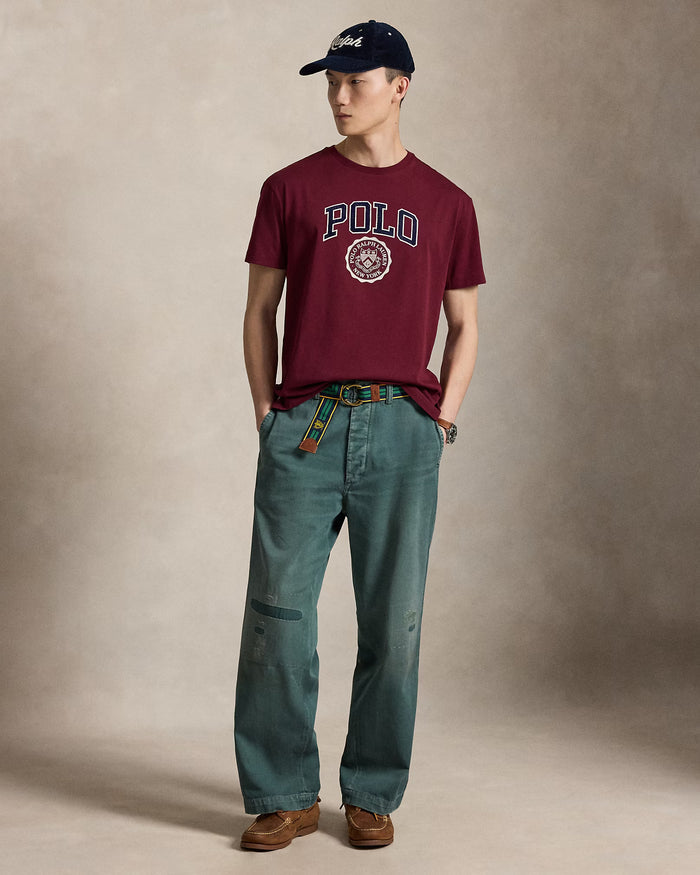 Polo Crest Graphic T-Shirt in Classic Wine