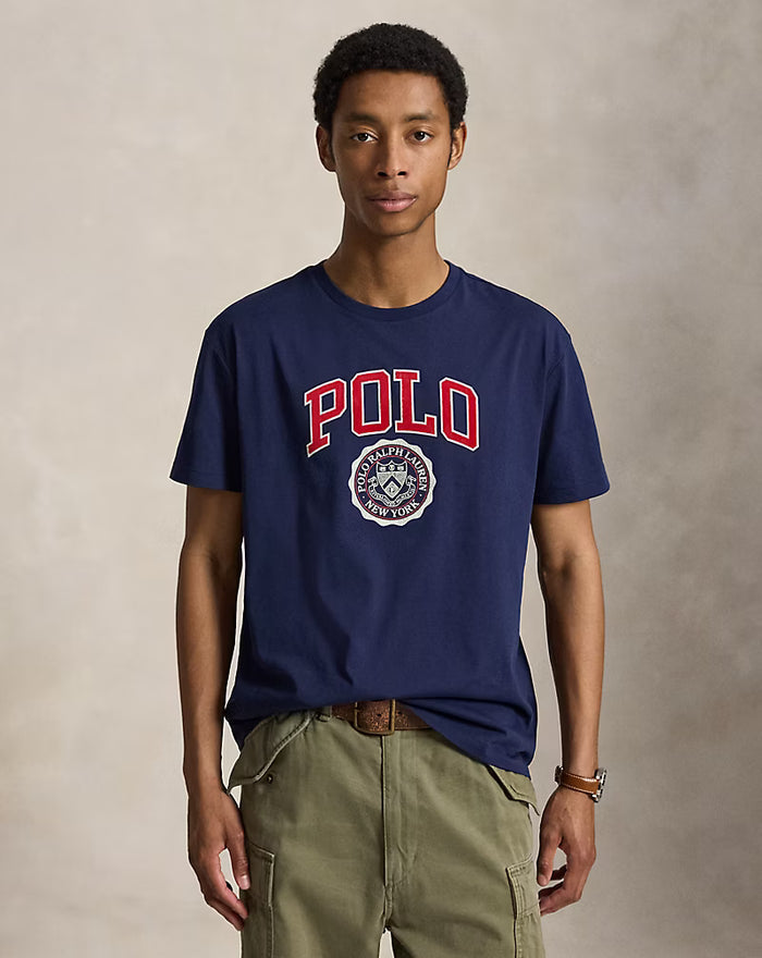 Polo Crest Graphic T-Shirt in Navy