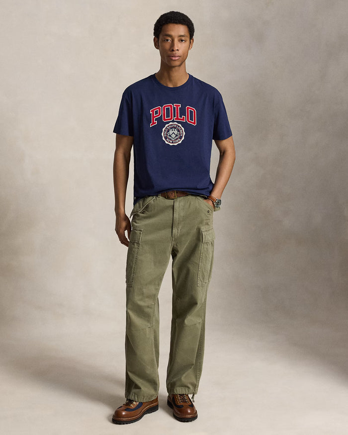 Polo Crest Graphic T-Shirt in Navy