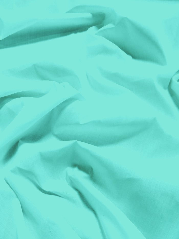 Poly Cotton Solid Fabric 58"/60" Width / Aqua / Sold By The Yard