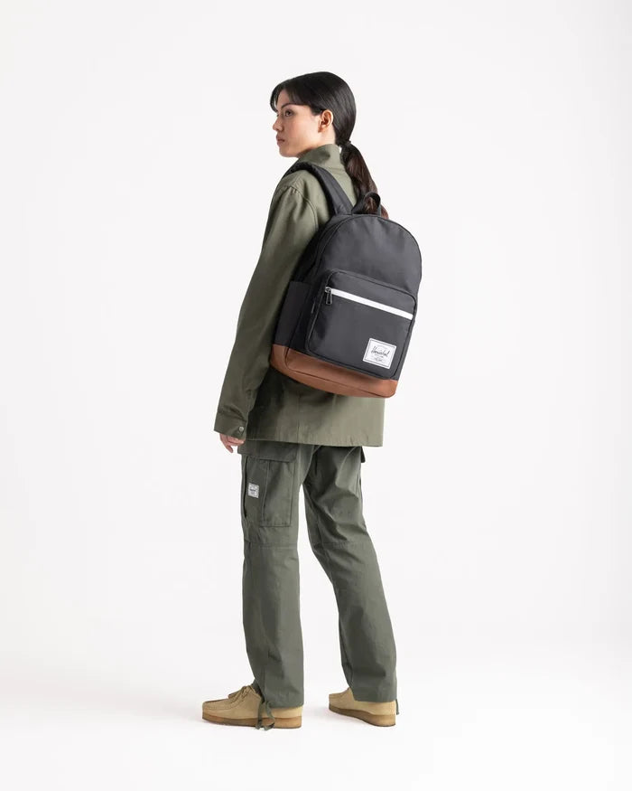 Pop Quiz Backpack in Black & Tan - Madison's Niche