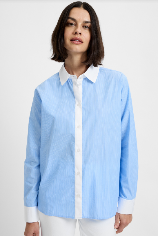 Poplin Contrast Top - Madison's Niche